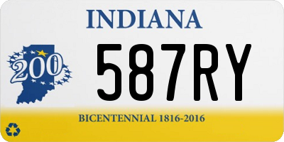 IN license plate 587RY