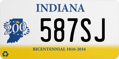 IN license plate 587SJ