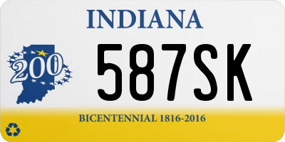 IN license plate 587SK