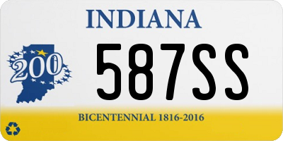 IN license plate 587SS