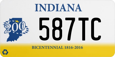 IN license plate 587TC