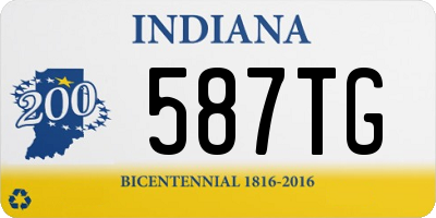 IN license plate 587TG