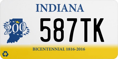 IN license plate 587TK