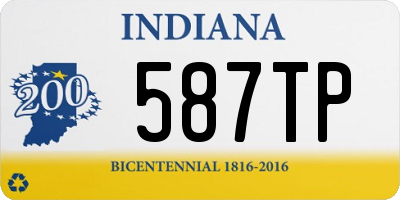 IN license plate 587TP