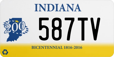 IN license plate 587TV