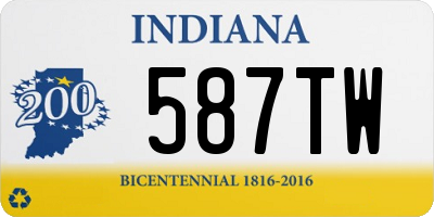 IN license plate 587TW