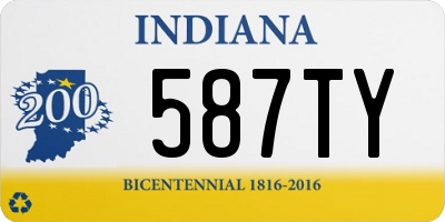 IN license plate 587TY