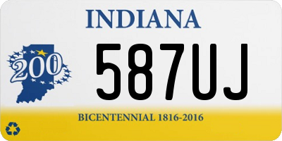 IN license plate 587UJ