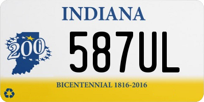 IN license plate 587UL