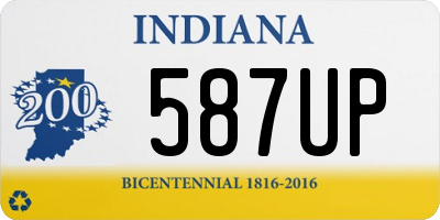 IN license plate 587UP