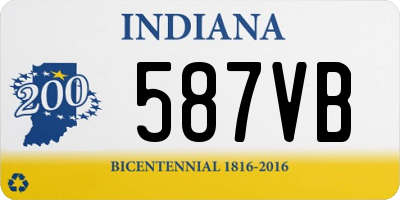 IN license plate 587VB