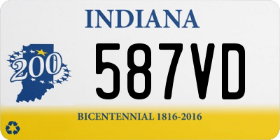 IN license plate 587VD