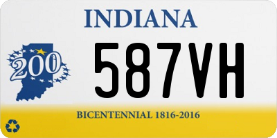 IN license plate 587VH