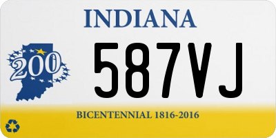 IN license plate 587VJ