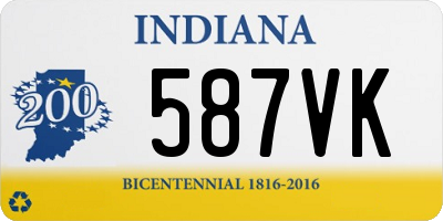 IN license plate 587VK