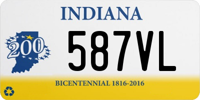 IN license plate 587VL