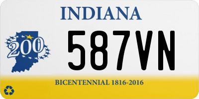 IN license plate 587VN