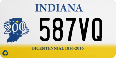 IN license plate 587VQ