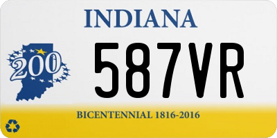 IN license plate 587VR