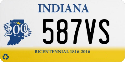 IN license plate 587VS