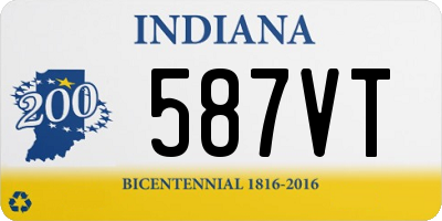 IN license plate 587VT