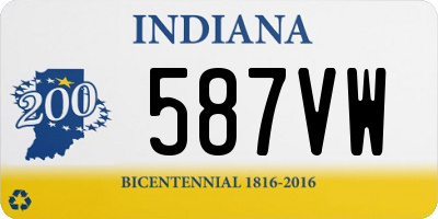 IN license plate 587VW