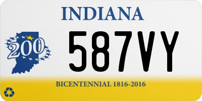 IN license plate 587VY