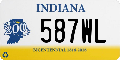 IN license plate 587WL