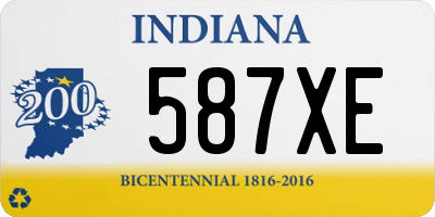 IN license plate 587XE