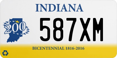 IN license plate 587XM