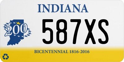 IN license plate 587XS