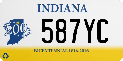 IN license plate 587YC