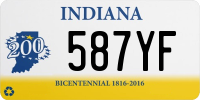 IN license plate 587YF