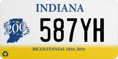 IN license plate 587YH