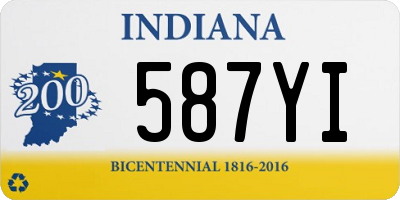 IN license plate 587YI