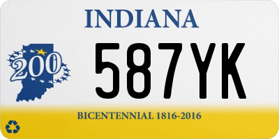 IN license plate 587YK