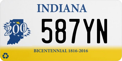 IN license plate 587YN