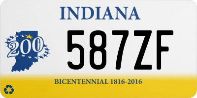 IN license plate 587ZF