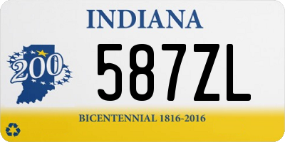 IN license plate 587ZL