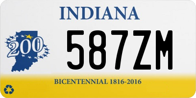 IN license plate 587ZM