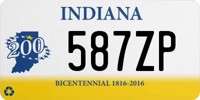 IN license plate 587ZP