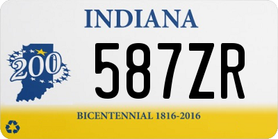 IN license plate 587ZR