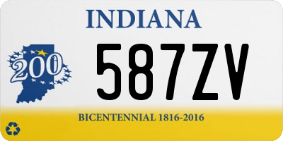 IN license plate 587ZV