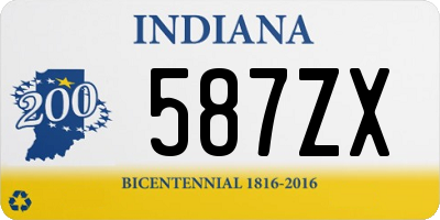 IN license plate 587ZX