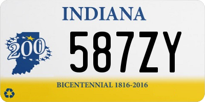 IN license plate 587ZY