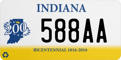 IN license plate 588AA