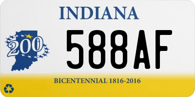 IN license plate 588AF