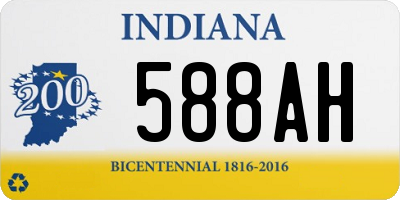 IN license plate 588AH