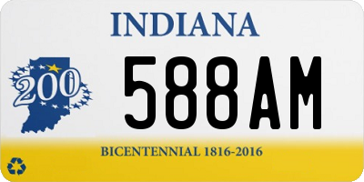 IN license plate 588AM