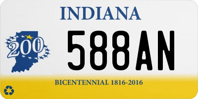 IN license plate 588AN